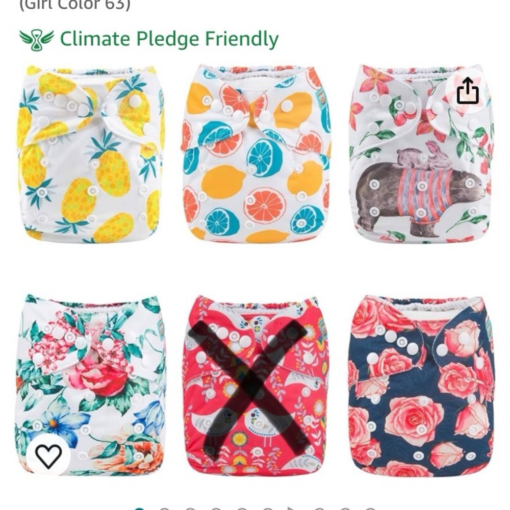 New in bag 5 pairs of AlvaBaby cloth diapers